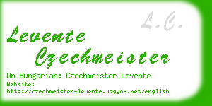 levente czechmeister business card